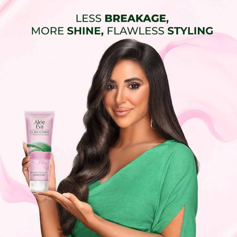 Aloe Eva Strengthening Hair Oil Replacement with Aloe Vera Extract & Silk Proteins, 250ml - Image 2